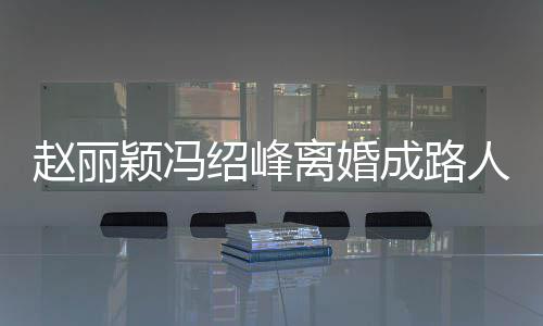 人 割网曝赵丽正在做财颖冯成路产分离婚两人绍峰